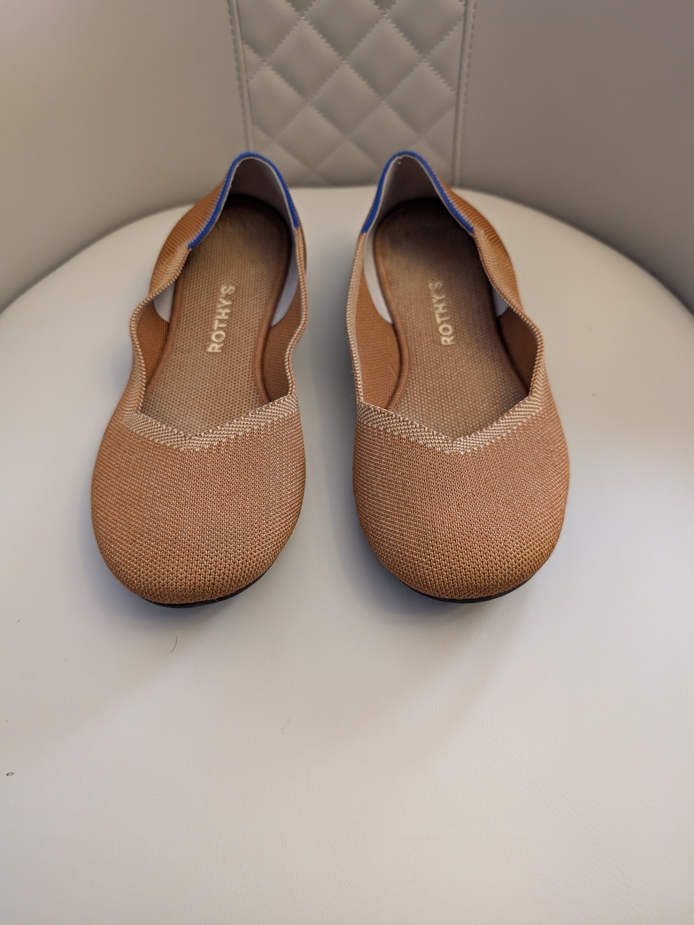 Rothy's Women's Tan Knit Flats Sz 9.5- Slip-On Comfort